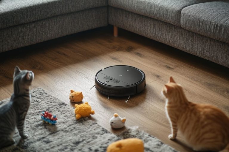 Aspirateur robot dans une maison avec chats : est-ce efficace ?